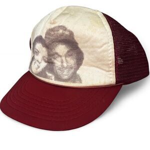 Vtg 90s Y2K Photo Print Trucker Hat Indie Sleaze Jackass Skater Cap